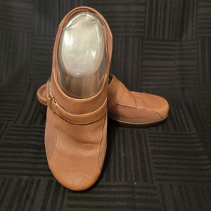 Easy Spirit Jesss Clog Slip On Shoes Buckle Brown Leather Women's 7 1/2 7.5